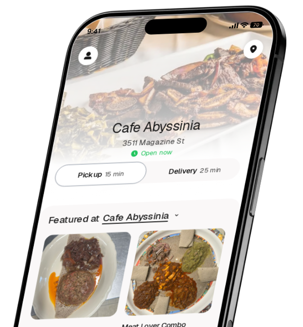 Cafe Abyssinia app preview